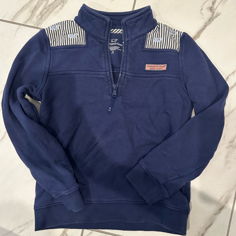 Vineyard Vines Girl 1/4 Zip Shep Sweatshirt